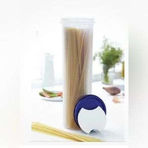 Tupperware Modular Mates Round 5 Spaghetti Storage Container Blue Seal